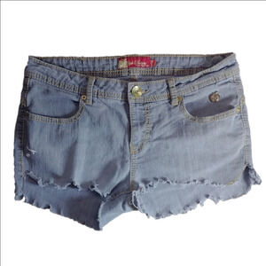 Apple Bottoms Gray Jean Shorts Distressed Style